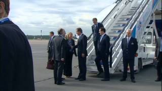 World leaders arrive for the G20 conference in Russia