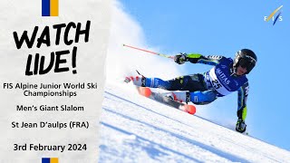 FIS Alpine Junior World Champs 2024 - Men's Giant Slalom Run 2 - St Jean D'Aulps (France) - Feb 3rd