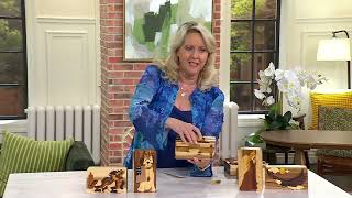 Carver Dan's Handcrafted Wooden Puzzle Box with Magnet Closure on QVC