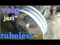 pasang tubeless di velg jari jari