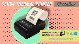 IMPRESORA TÉRMICA BLUETOOTH PORTÁTIL INALÁMBRICA 58mm para FACTURAS/TICKETS/RECIBOS