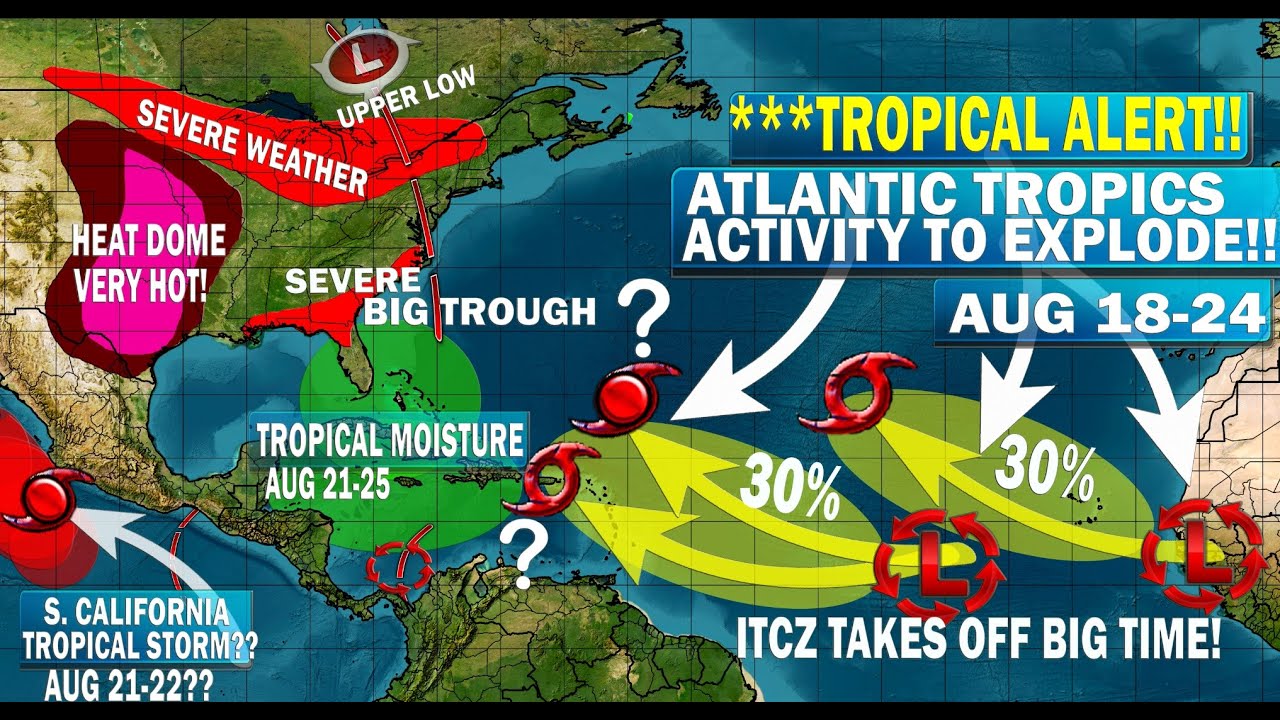 Tropics To Explode In Atlantic As Multiple Tropical Storms Form 18-25 ...