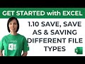 Excel for Beginners - Save, Save As & Saving Different File Types
