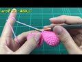 สอนถักหัวใจไหมพรหม heart crochet ถักโครเชต์เบื่องต้น meedee diy