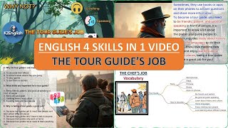 15 minutes English self-study everyday - Beginners level - Jobs  - The tour guide's job