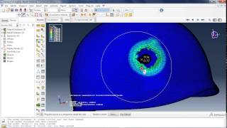 penetration the bullet into the Kevlar helmet by using the Abaqus