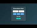 Advanced Countdown Timer using HTML CSS and JavaScript
