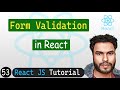 Form Validation in React | React JS Tutorial