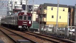 阪急電車 伊丹線看板車3100系 3159F 塚口駅ー稲野駅