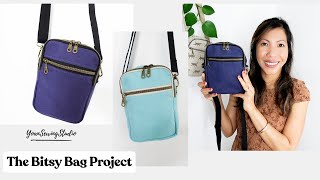 The Bitsy Bag Project - boxy style small crossbody bag - Sewing Tutorial