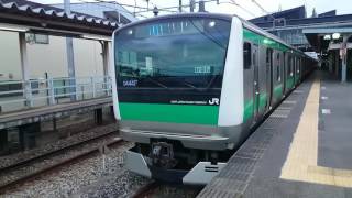 E233系7000番台宮ハエ107編成 JR川越線りんかい線直通快速新木場行き 指扇駅発車