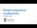 Project signature verification with GPG and ansible-sign