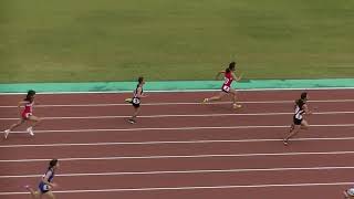 20190608北九州市中学陸上各区大会 中1女子100m決勝（戸畑）