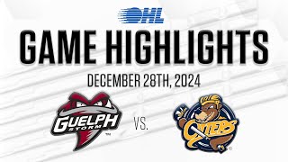 OHL Highlights: Guelph Storm @ Erie Otters Dec. 28 2024