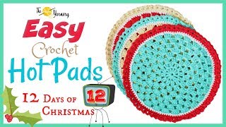 EASY Crochet Hot Pad Pattern - Home Decor Crochet Tutorial | The Secret Yarnery