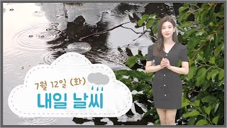 '우산 꼭 챙기세요'..내일 예상 강수량 10~80㎜ (2022.07.12/뉴스데스크/포항MBC)