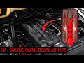 How to customize C8 Corvette Engine Cover with Decals Easy Mod