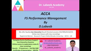 ACCA F5 PM Chapter 11 2 Quantititative Techniques