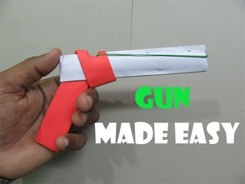 How to Make a Paper gun that shoots rubber bands( With Trigger) - Easy Tutorials How to Make a Paper gun that shoots rubber bands( With Trigger) - Easy Tutorials
