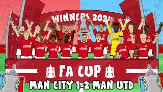 MAN UTD WIN THE FA CUP!🏆 (Man City 1-2 Man Utd Mainoo Garnacho Goals FA Cup Final  Highlights)