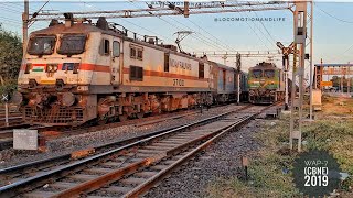 WAP-7 (37100-CNBE) KANPUR at dusk HAULS PURI EXPRESS, ENTERING IN NAGPUR JN.