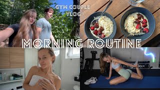 our summer morning routine | gym couple edition ♡