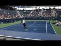 escobedo goes kick serve big forehand up the middle