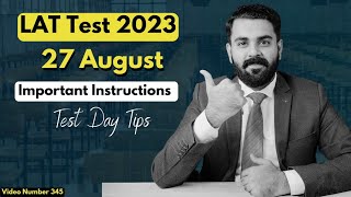 LAT Test 2023 Test Day Instructions | Law Admission Test | The Law Channel