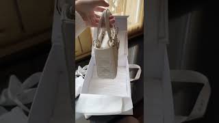 Unboxing Lady Dior in white 🤍 #dior #ladydior #unboxing #unboxingvideo