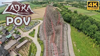 Zadra POV (Front Row, 4K 60FPS) | Energylandia RMC Hybrid Coaster | Non-Copyright