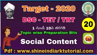 జాతీయోద్యమం మలి దశ -2020 DSC - SGT - Chapter Wise Preparation bits || AP \u0026 TS  RK..