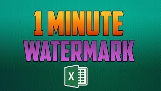 Excel 2016 : How to Add a Watermark