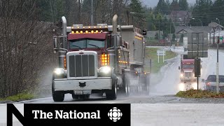 B.C. highway closures create challenges for truckers, the supply chain