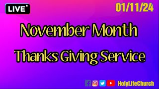 🔴Live | கிரியைக்கு பலன் உண்டு | November Month Thanks Giving Prayer|HLC |1-11-24 | Pr.Peter Stanley