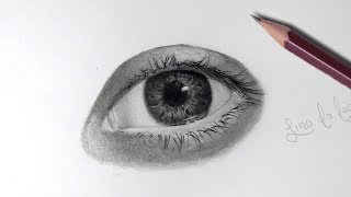 Drawing realistic eye - Speed drawing