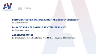 03 Demografischer Wandel & Digitale Rentenübersicht - Digitaler Altersvorsorge Kongress 2024