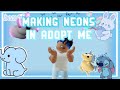 Making 10+ Neons In Adopt Me ☀️🩵|Filling Up My Inventory|😃😊