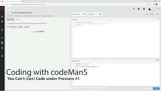 Codewars 8 kyu You Can't Code under Pressure JavaScript