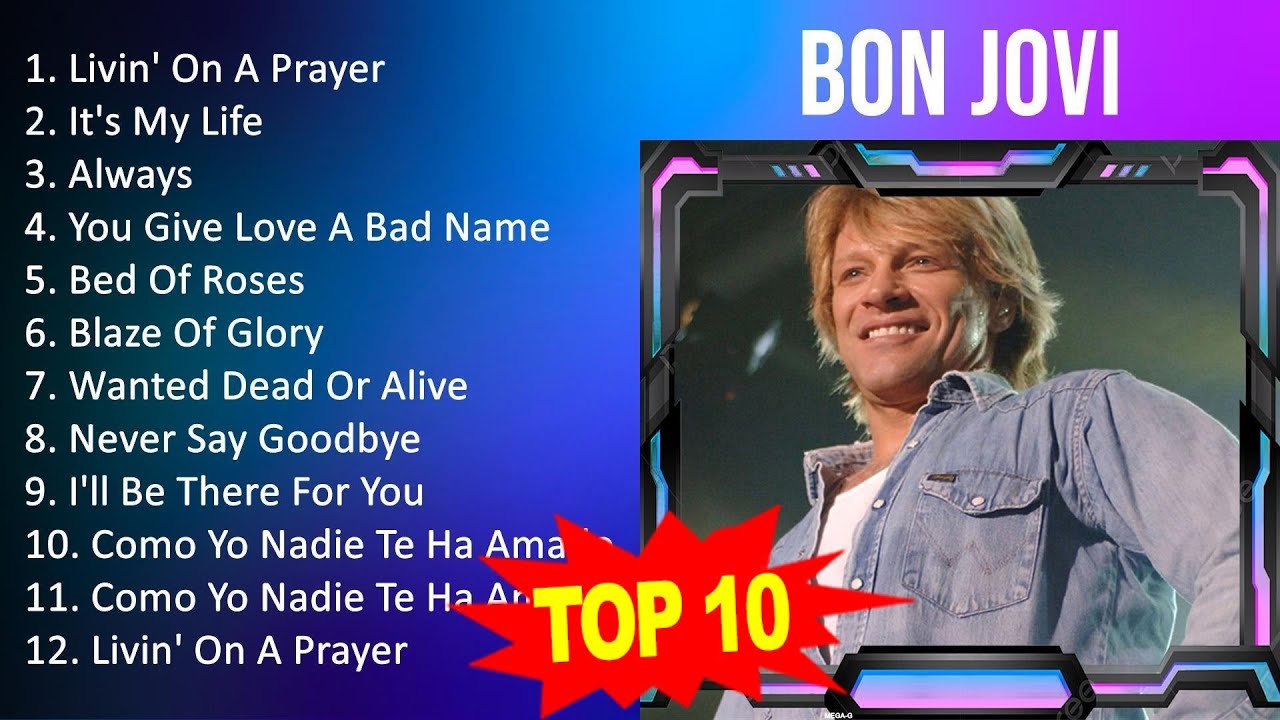 B O N J O V I 2023 Mix Top 10 Best Songs Greatest Hits Full Album