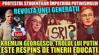 Breaking News: Protestul studenților împotriva lui Kremlin Georgescu. Revoltă anti-putinism