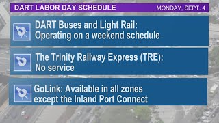 DART changes for Labor Day 2023