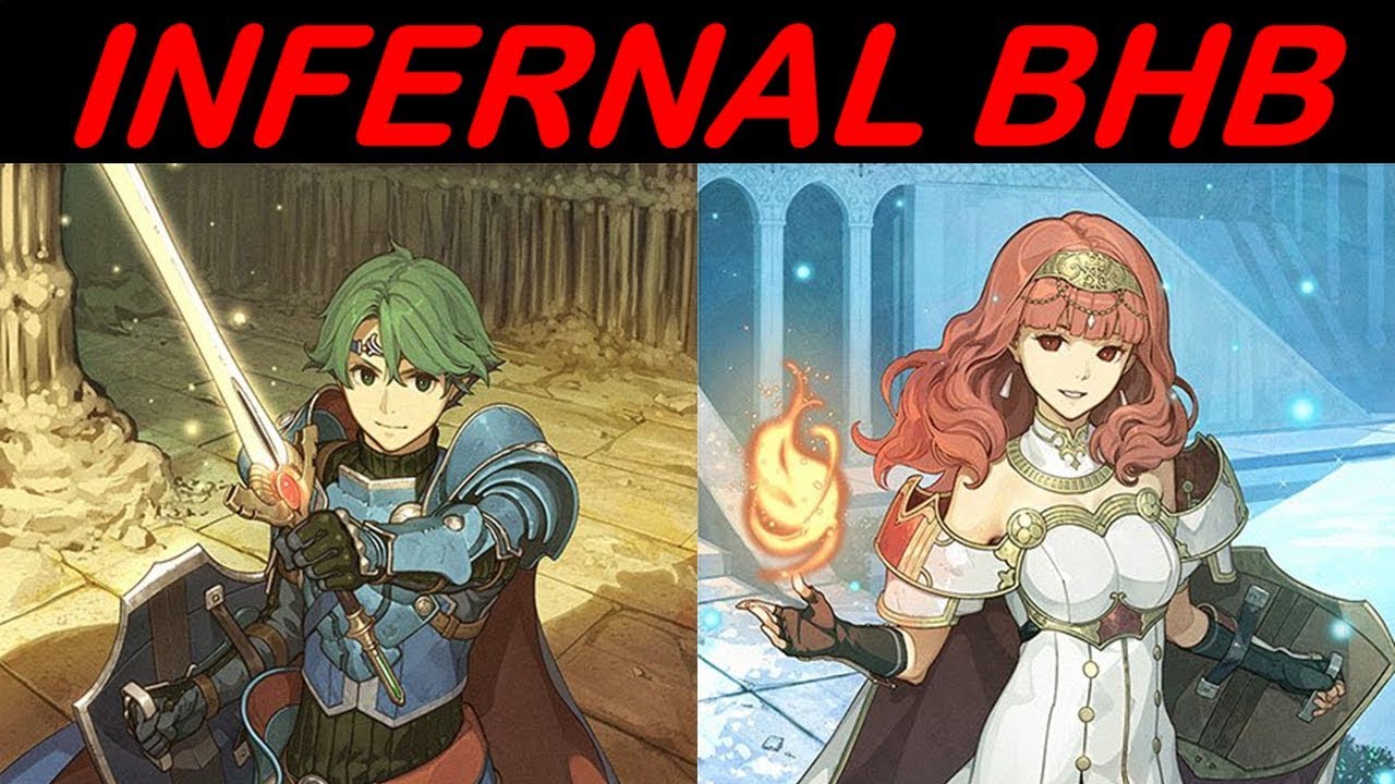 Fire Emblem Heroes - Alm & Celica Infernal Bound Hero Battle - YouTube