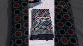 Ajrakh modal silk sarees..#ajrakh #ajrakhsaree #youtubeshorts #youtubeblogger #youtube #sareelove