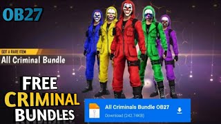 Free Criminal Bundles ||new radeem code||എല്ലാവർക്കും കിട്ടും||criminal bundle 🎯2021 freefire
