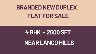 BRANDED NEW DUPLEX FLAT FOR SALE NEAR LANCO HILLS MANIKONDA #flatforsaleinmanikonda#LANCO HILLS