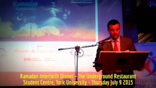 HiMY SYeD - Emcee Remarks, Ramadan Interfaith Dinner, York University, Toronto, Thursday July 9 2015