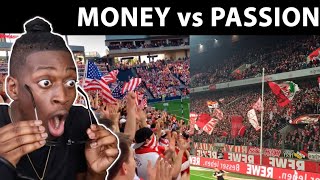 American Reacts to Football Fans and Atmosphere USA vs Europe