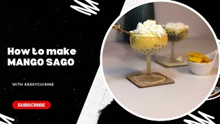 Easy Yummy Mango Sago Dessert Drink Tasty Recipe