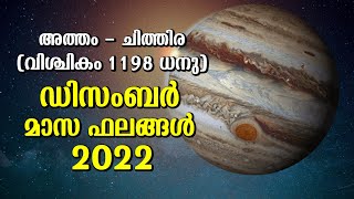 അത്തം - ചിത്തിര (വിശ്ചികം 1198 ധനു) ഡിസംബർ മാസ ഫലങ്ങൾ 2022 | Atham Chithira Decemeber 2022