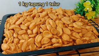 Kue Ketapang 1 kg tepung 1 telur empuk renyah